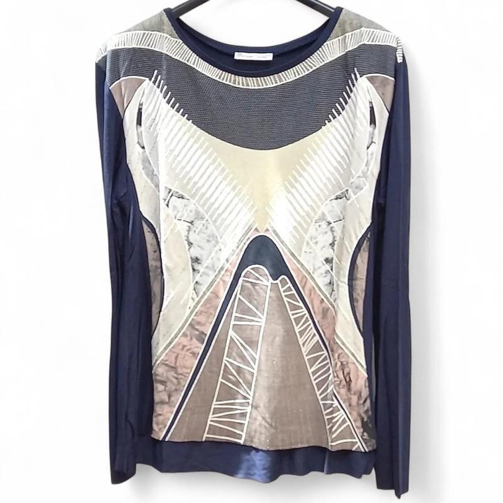 Zara Long Sleeve Abstact Print Shirt